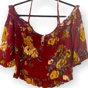 Miley Molly knit off the shoulder Blouse Large